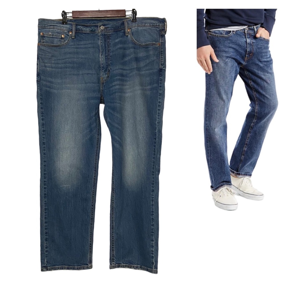 Levi’s 541 Athletic Taper Stretch Distressed Jeans Blue